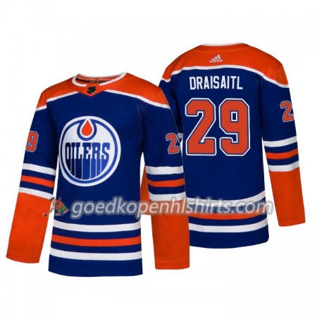 Edmonton Oilers Leon Draisaitl 29 Adidas 2018-2019 Alternate Authentic Shirt - Mannen